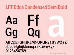Пример шрифта LFT Etica Condensed